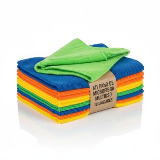 Kit Pano de Microfibra Multiuso (10 Unidades)