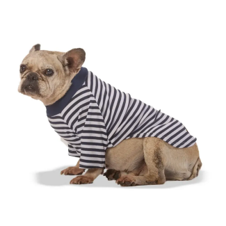 Blusa Listra Com Manga Marinho Fábrica Pet G