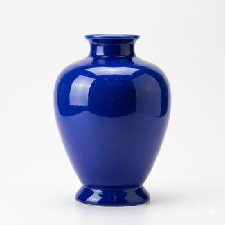Vaso de Cerâmica Esmaltado Azul G