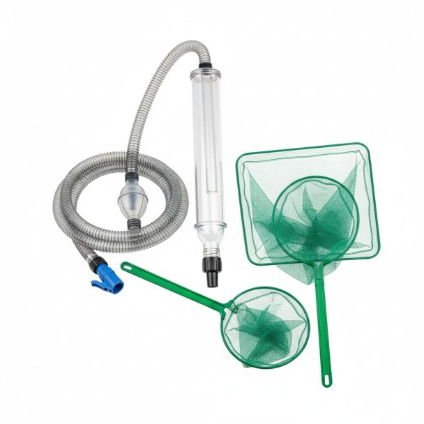 Kit de Limpeza para Aquário: Sifão e Redes