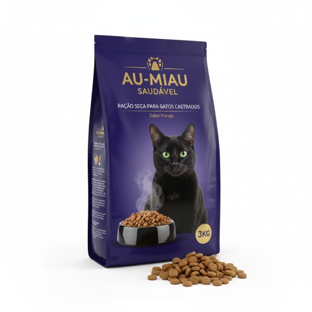 Ração Seca para Gatos Castrados Sabor Frango 3kg